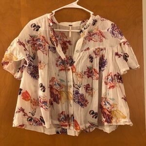 Free People Floral Blouse